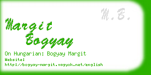 margit bogyay business card